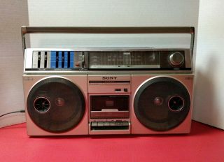 Vintage Sony Cfs - 500 Boombox Ghetto Blaster Stereo Cassette Cfs500 Radio Vtg