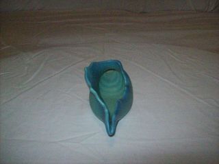 Vtg.  ' 40 - 60 ' s Art Nouveau Van Briggle Art Pottery Conch Shell Vase/Planter Blue 4
