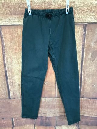 Gramicci Men’s Vintage Green Elastic Waist Cotton Climbing Pants W/belt Size Xs