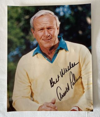 Vintage 8x10 Signed Photograph Arnold Palmer Golfer Golf Golfing Sport