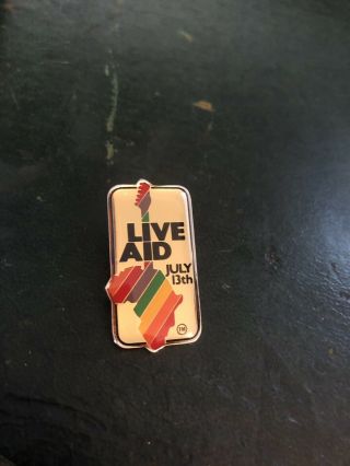 Vintage 1985 Live Aid Concert Pin