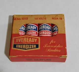 Vintage Eveready Energizer Aa Batteries 1.  5 Volts No.  1015 Usa