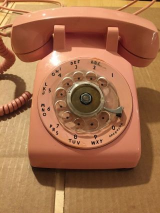 Vintage Rose Pink Western Electric Bell Rotary Dial Phone 500 Cd 9/58