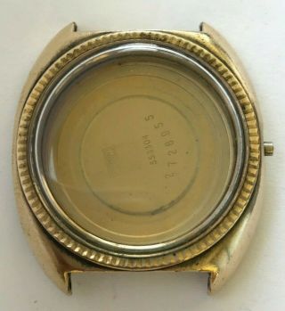 Vintage 14 K Gold Filled Universal Geneve Watch Case,  Screw Back,  Star Double L