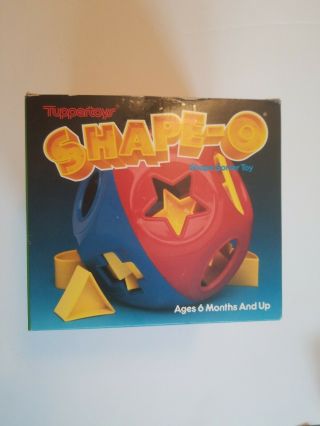 1968 Tupperware Shape - O Toy Ball Shapes Sorter Complete W/box Vintage