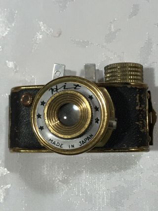 Vintage Hit Miniature Subminiature Spy Camera Japan Black Gold Silver Tones