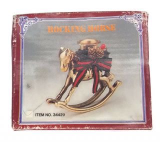 Vintage Solid Brass Rocking Horse Candle Holder