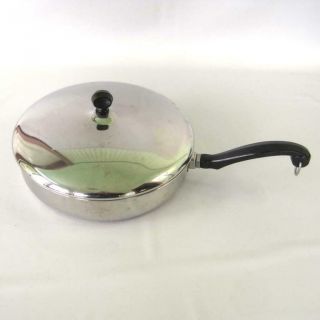 Vintage Farberware Aluminum Clad Stainless Steel 10 Inch Skillet With Lid