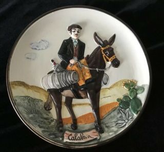 Vintage Italian Pottery Decorative Wall Plate