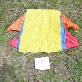 Vintage Jalbert Parafoil J - 7.  5 Kite Blue Orange Red Yellow 28  X36  Ram Air