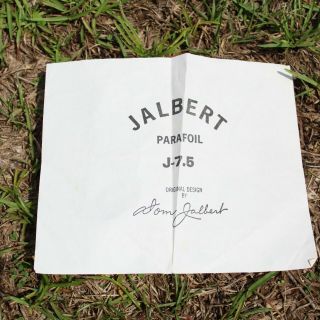 Vintage Jalbert Parafoil J - 7.  5 Kite Blue Orange Red Yellow 28  x36  Ram Air 6