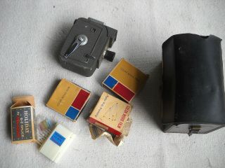 Vintage Mansfield Holiday,  Model 1e,  8mm Video Camera With Accessories