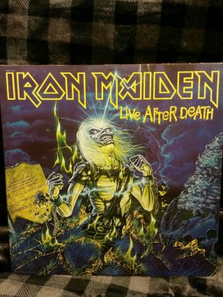 Vintage 1985 Iron Maiden - Live After Death 2xLP vinyl emi records 1st 2