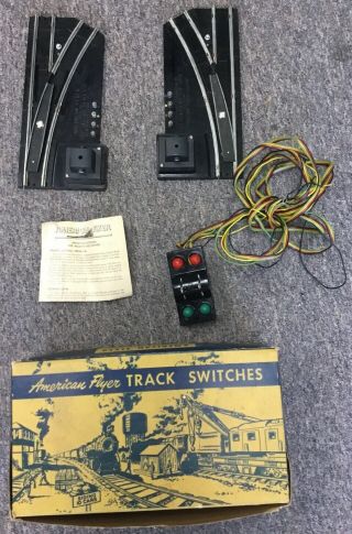 Vintage American Flyer Track Switches Remote Control Pair 720a 3/16 " S Scale B
