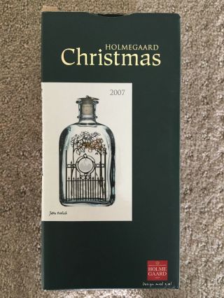 Vintage Holmegaard Christmas 2007 Glass Decanter -
