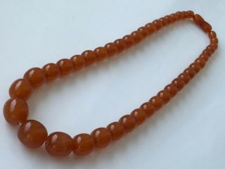 VINTAGE Beads Necklace Butterscotch Egg Yolk Baltic Amber 41.  32 gr 5