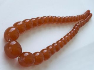 VINTAGE Beads Necklace Butterscotch Egg Yolk Baltic Amber 41.  32 gr 8