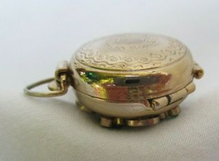 CORO Vintage Locket 4 Picture Fold Out Gold Tone 6