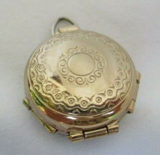 CORO Vintage Locket 4 Picture Fold Out Gold Tone 7