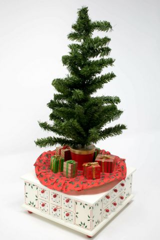 Vintage Enesco Musical Advent Tree " O Christmas Tree "