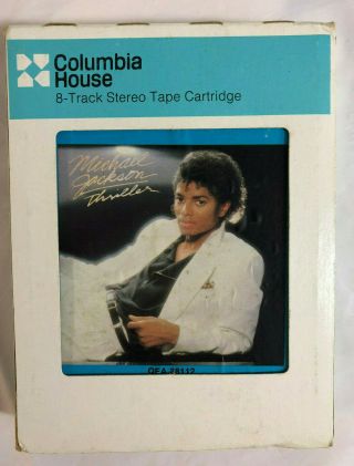 Michael Jackson Thriller Vtg 8 Track Tape Cartridge Boxed 1982