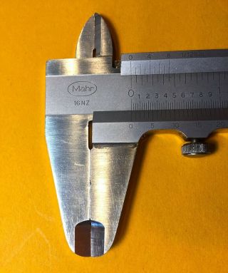 Vintage Mahr 16NZ Stainless 0 - 6 inch Analog Vernier Caliper made in Germany 2