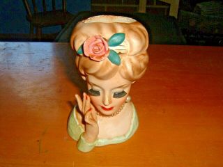 Vintage 1961 Inarco Head Vase Young Lady E - 193/m