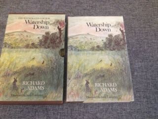 Watership Down Illustrated Edition Richard Adams (reprint 1979) Slipcase & Map