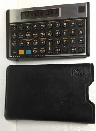 Vintage Hewlett Packard Hp 12c Platinum Financial Calculator W/ Case.