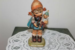 Vintage.  Erich Stauffer.  Play Time.  Child Life.  Girl With A Doll.  Figurine