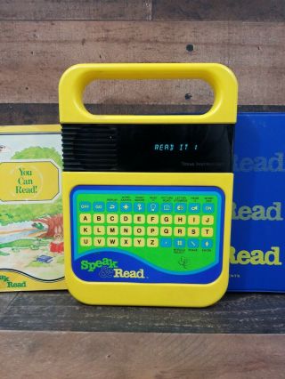 Vintage Texas Instruments Speak And Read 1980 With Book And Cover