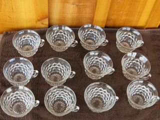 12 Vintage Fostoria American Glass Punch Cups Flared Rim 