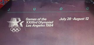 1984 VINTAGE LOS ANGELES SUMMER OLYMPICS POSTER JUDO 36X18 