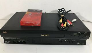 Jvc Hr - S5902u Vhs Et S - Vhs Vcr No Remote,  Comes W/ Av Cables And Vhs Tape