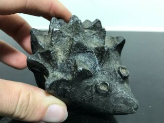 Vtg Heavy Cast Iron ? Metal Hedgehog Paperweight Figurine