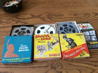 Abbott And Costello Have Badge,  Will Chase 8mm Film Reel,  Castle Films Blackhawk