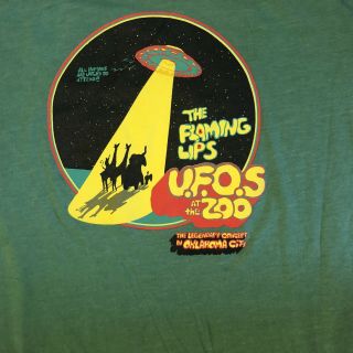 Vintage The Flaming Lips UFO ' s At The Zoo OKC Concert T Shirt Large 2
