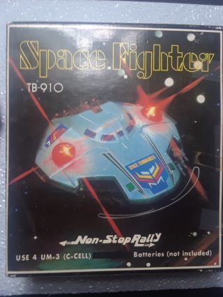 Space Fighter Tb - 910 Non - Stop - Rally Battery Operated Vintage Car Space Toy
