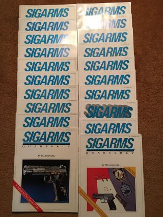 Sig Sauer Sigarms Quarterly Magazines/catalogs.  20 Issues From 1990 To 1995