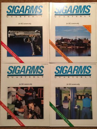 SIG SAUER SIGARMS Quarterly Magazines/Catalogs.  20 Issues From 1990 to 1995 2