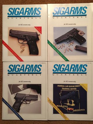 SIG SAUER SIGARMS Quarterly Magazines/Catalogs.  20 Issues From 1990 to 1995 3