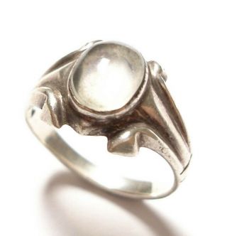Vintage Silver And Moonstone Ring