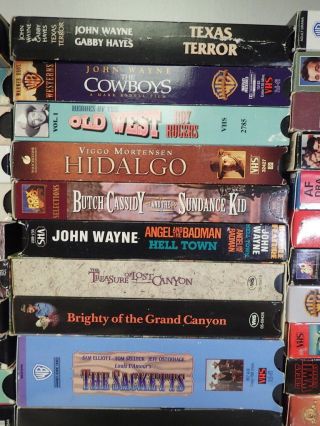 of 80 vintage VHS tapes WESTERN & WAR MOVIES - LM26 5