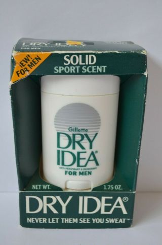 Vintage Dry Idea Deodorant For Men Movie Prop Collectible Gillette Solid