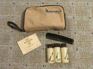 Vintage Republic Airlines Travel Kit Emergency Toilet Kit Collectible Only