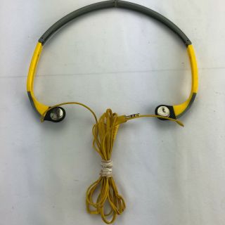 Vintage Kenwood Headphones Kpm - 50 Foldable Sports Yellow Gray
