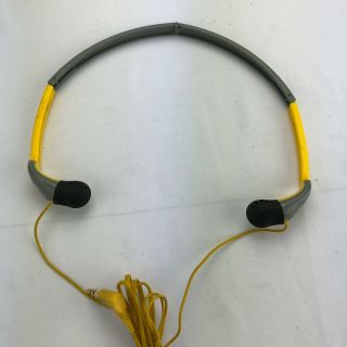 Vintage Kenwood Headphones KPM - 50 Foldable Sports Yellow Gray 2