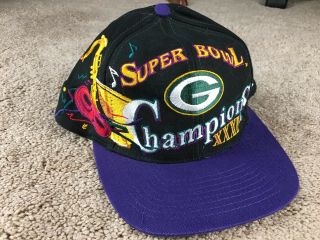 Vintage Green Bay Packers Bowl Xxxi Hat Snapback Cap Logo Athletic