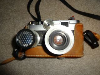 Argus C Forty - Four Camera W Argus Cintagon 50mm Lens,  Leather Case,  Accessory