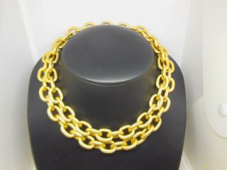 Vintage Estate Designer Signed Givenchy Runway Gold Gilt Chain Necklace 230 Gr